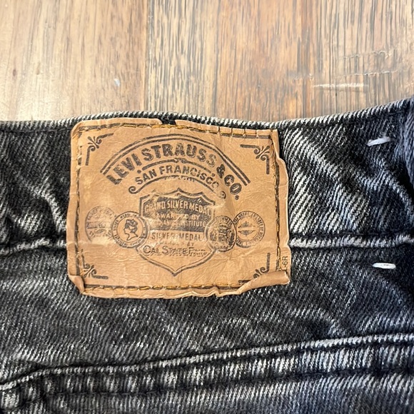 Vintage 80’s Levi’s Silver Tab Black Acid Wash 550 Jeans 38x27 Distressed Patina - Picture 9 of 16